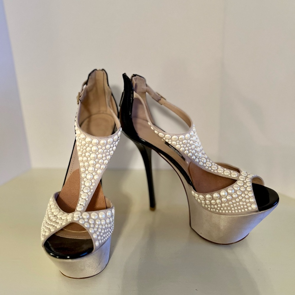 Baldan Bubble Stud Platform Stilettos Size 37 - image 2